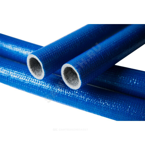 Трубка вспененный полиэтилен PE COMPACT B толщина 6 мм L=2м Тмакс=95°C синий в защитной оболочке K-flex