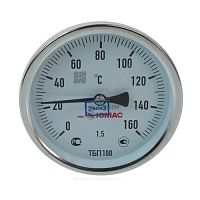 Термометр биметаллический Дк100 осевой 160С ТБП-Т НПО ЮМАС