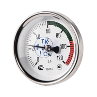 Термометр биметаллический Дк100 осевой 120С ТБП-Т НПО ЮМАС