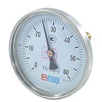 Термометр биметаллический Дк100 осевой 60С ТБ-100-1 Метер