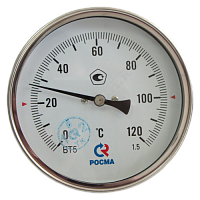 Термометр биметаллический Дк80 осевой 120С БТ-41.211 Росма