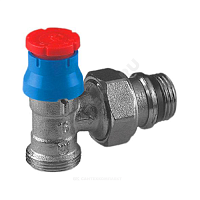 Клапан термостатический R411TG угловой НР клипс clip-clap штуцер с герметичной прокладкой Giacomini