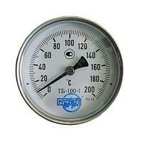Термометр биметаллический Дк100 осевой 160С ТБ100 Метер