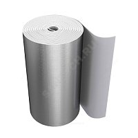 Рулон вспененный полиэтилен SUPER AL толщина 20 мм Тмакс=95°C серый с покрытием алюминиевая фольга Energoflex